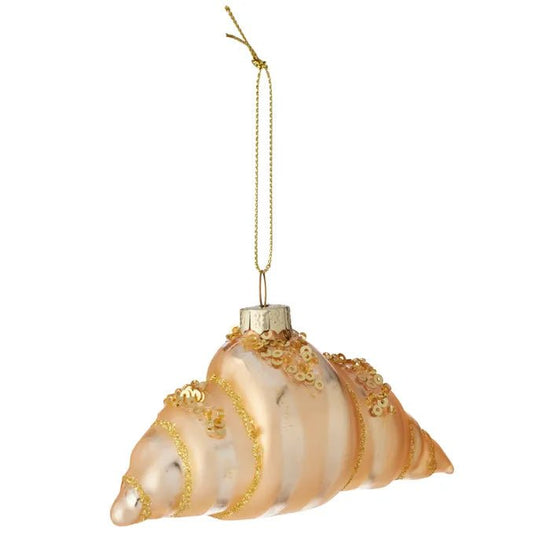 Croissant Glass Ornament - My Christmas