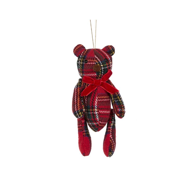 Crosshatch Hanging Teddy Bear - My Christmas