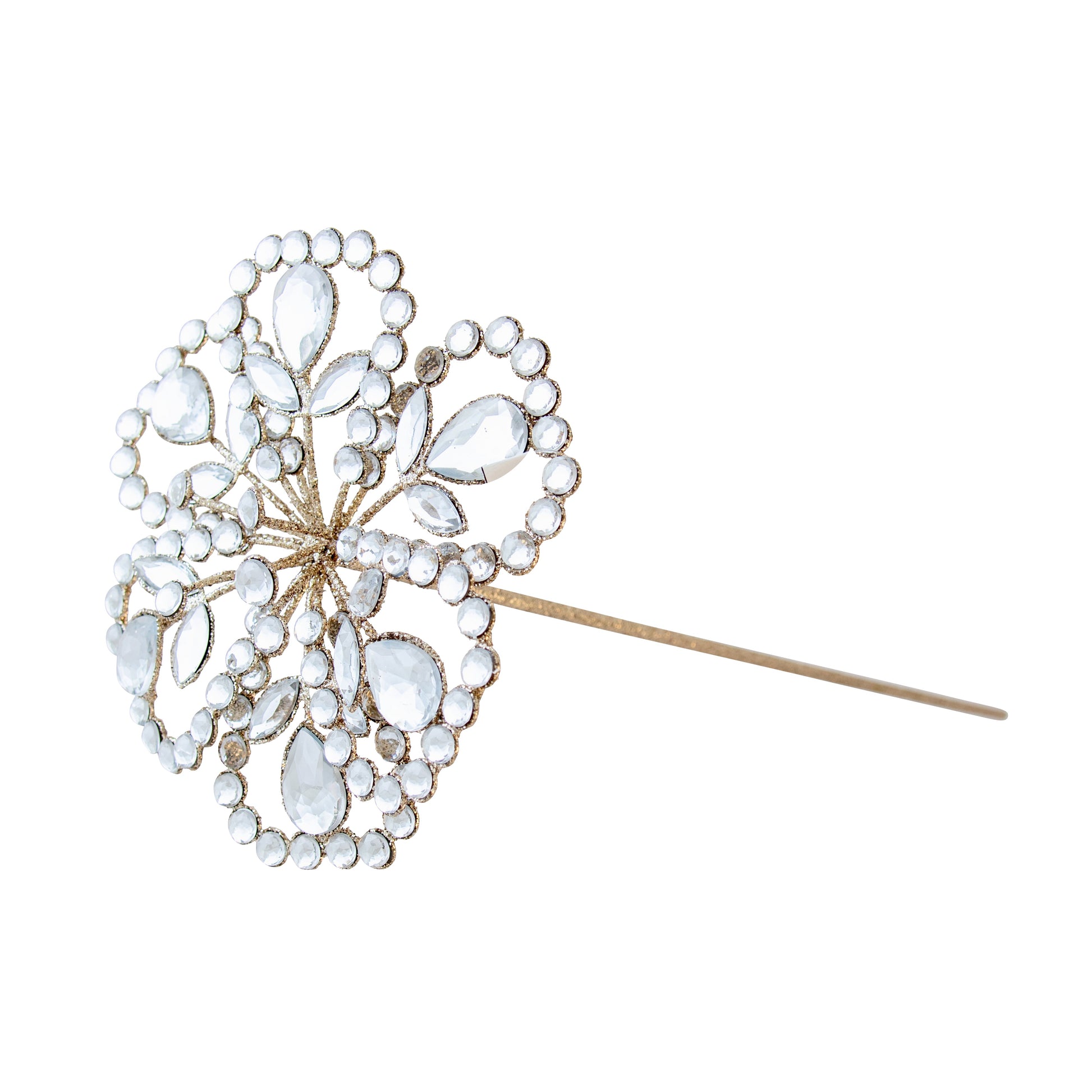 Crystal Champagne Magnolia Stem - My Christmas