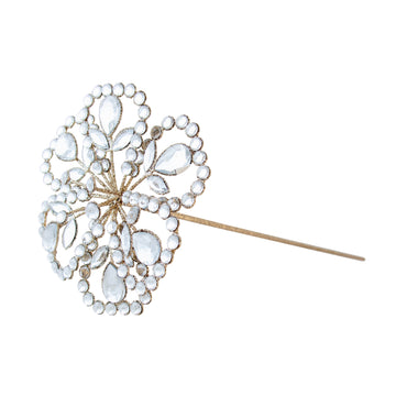 Crystal Champagne Magnolia Stem - My Christmas