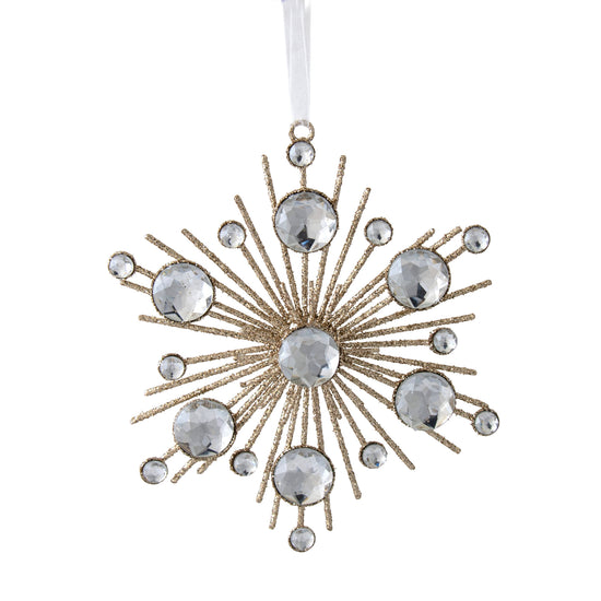 Crystal Champagne Snowlake Ornament - My Christmas