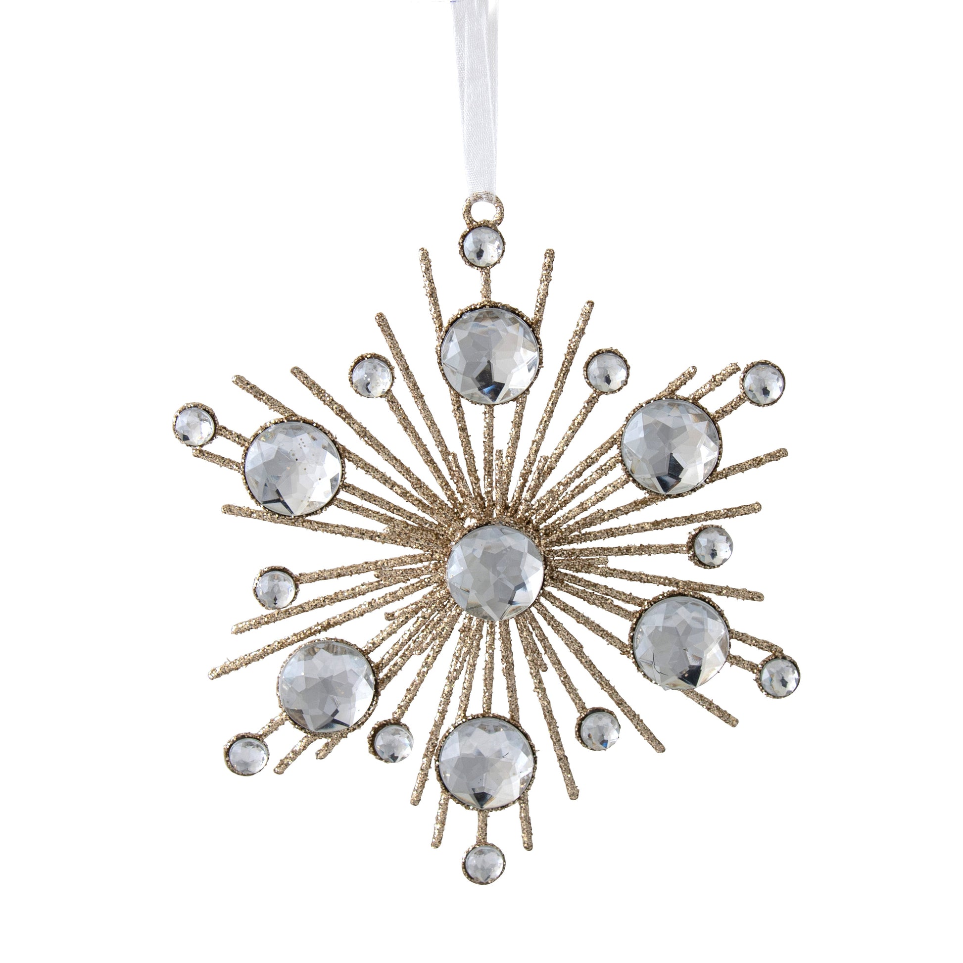 Crystal Champagne Snowlake Ornament - My Christmas