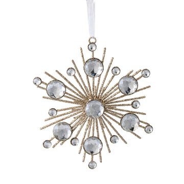 Crystal Champagne Snowlake Ornament - My Christmas
