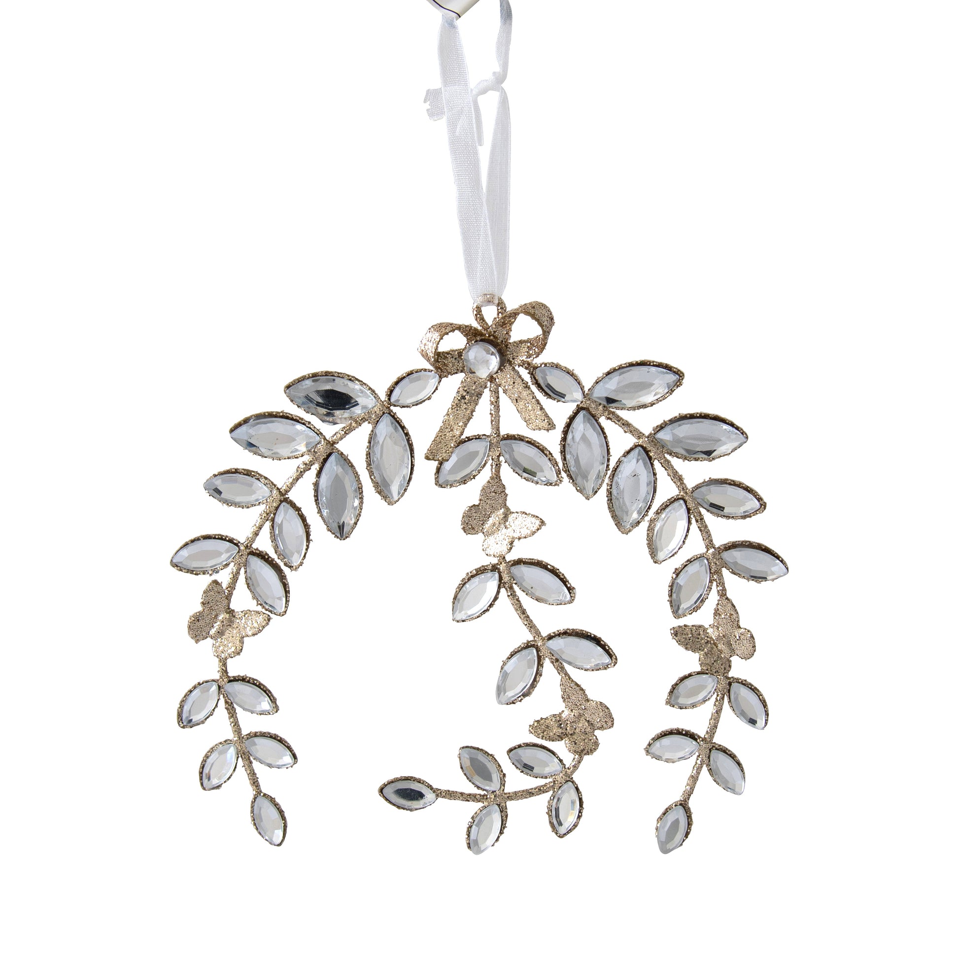 Crystal Champagne Wreath Ornament - My Christmas