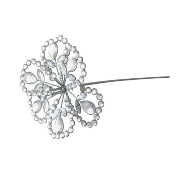 Crystal Silver Magnolia Stem - My Christmas