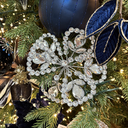 Crystal Silver Magnolia Stem - My Christmas