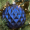 Dark Blue Faceted Bauble - My Christmas