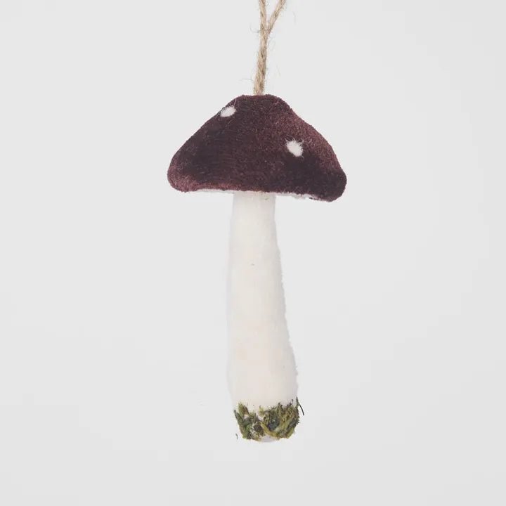 Dark Brown Farae Mushroom Ornament - My Christmas