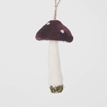 Dark Brown Farae Mushroom Ornament - My Christmas