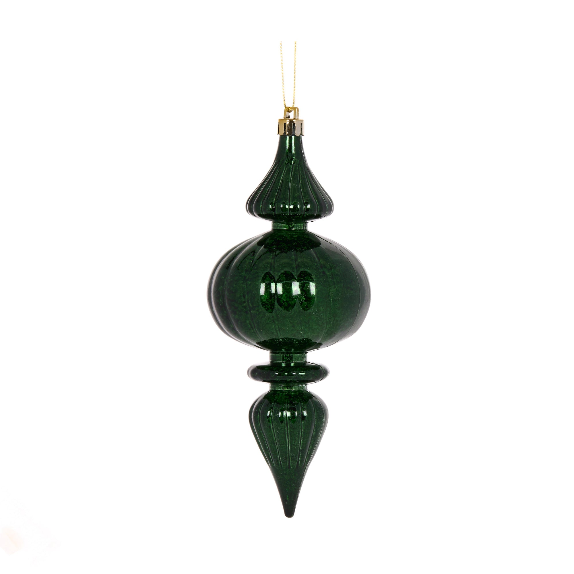 Dark Green Mercury Bubble Finial - My Christmas