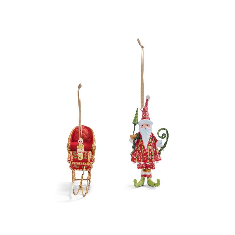 Dash Away - Santa and Sleigh Mini Ornaments Set - My Christmas