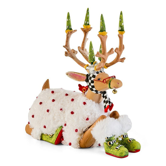Dash Away Sitting Blitzen Reindeer Figure - My Christmas