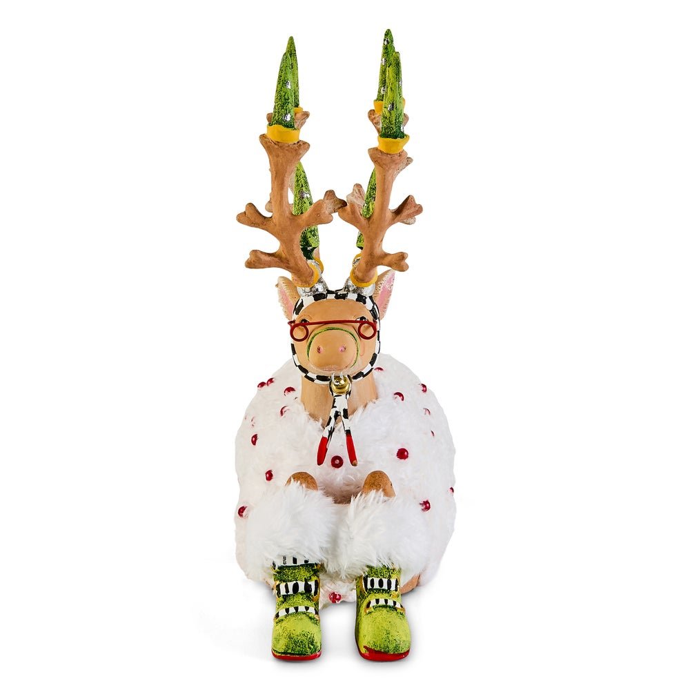 Dash Away Sitting Blitzen Reindeer Figure - My Christmas