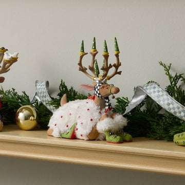 Dash Away Sitting Blitzen Reindeer Figure - My Christmas