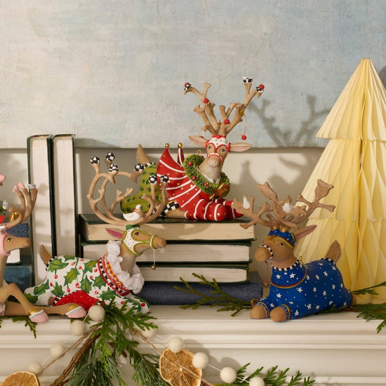 Dash Away Sitting Comet Reindeer Figure - My Christmas