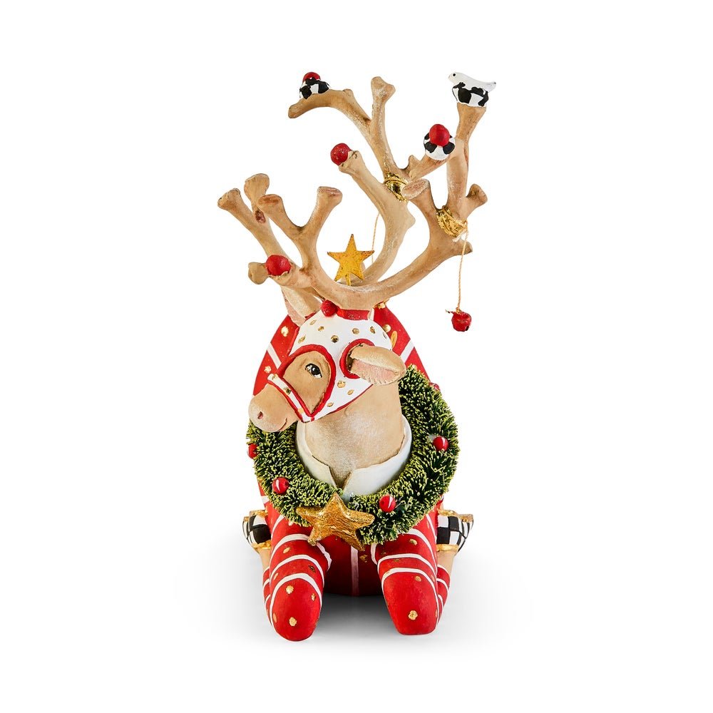 Dash Away Sitting Prancer Figure - My Christmas