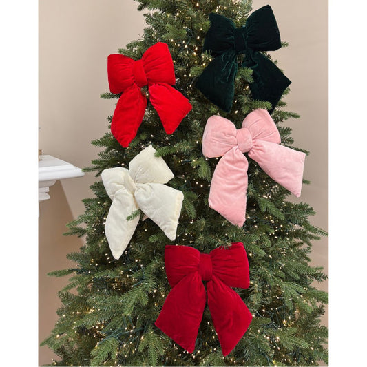 Deep Red Velvet Bow - My Christmas