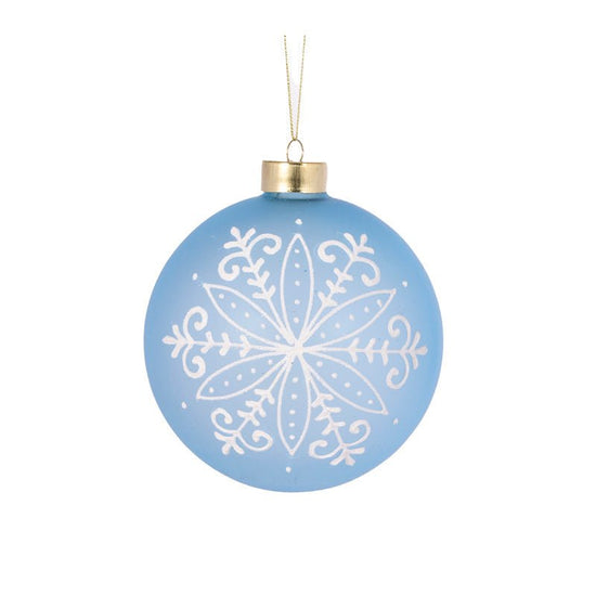 Delicate Blue Snowflake Bauble - My Christmas