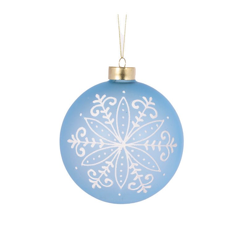 Delicate Blue Snowflake Bauble - My Christmas