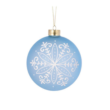Delicate Blue Snowflake Bauble - My Christmas