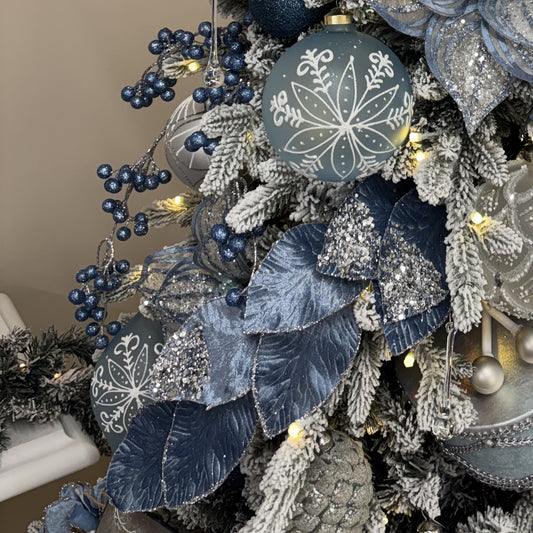 Delicate Blue Snowflake Bauble - My Christmas