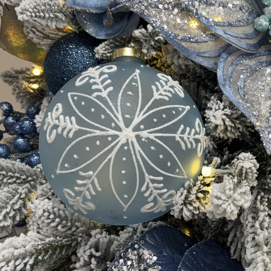 Delicate Blue Snowflake Bauble - My Christmas