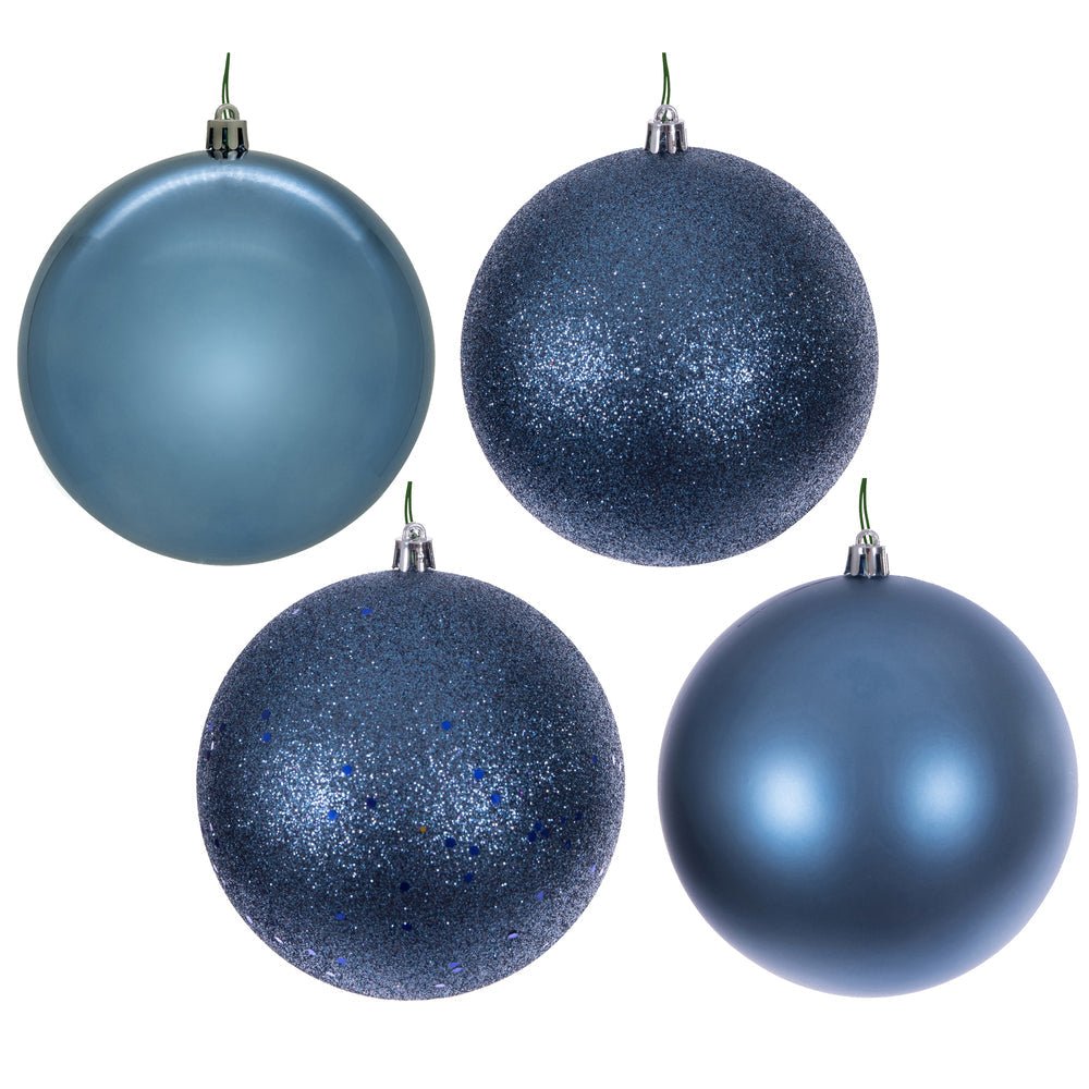 Denim Blue Baubles - Various Sizes - My Christmas