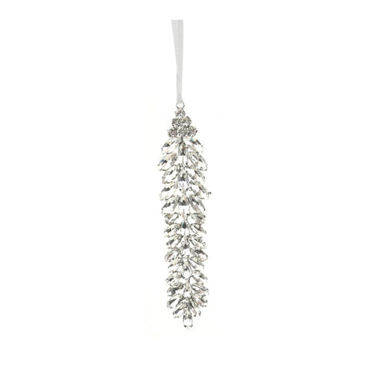 Diamonte Crystal Leaf Ornament - My Christmas