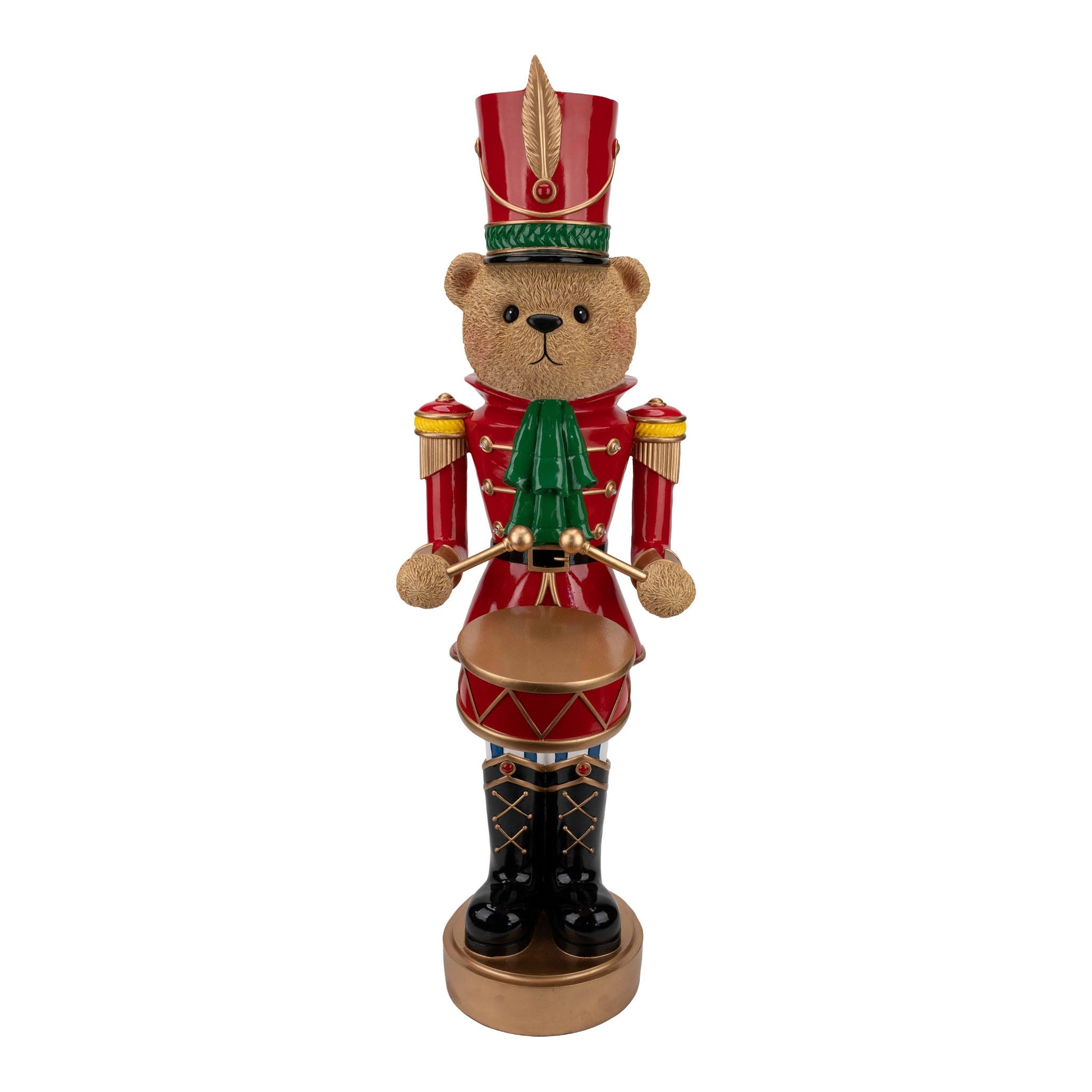 Drummer Bear LED Nutcracker - 92cm - My Christmas