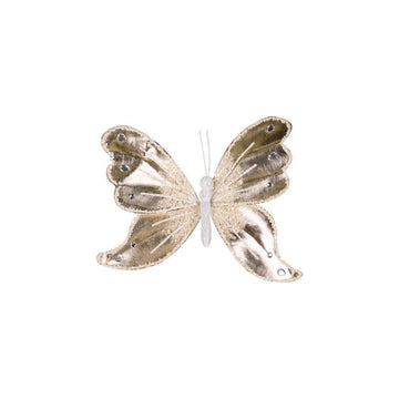 Elaborate Champagne Foiled Butterfly - My Christmas