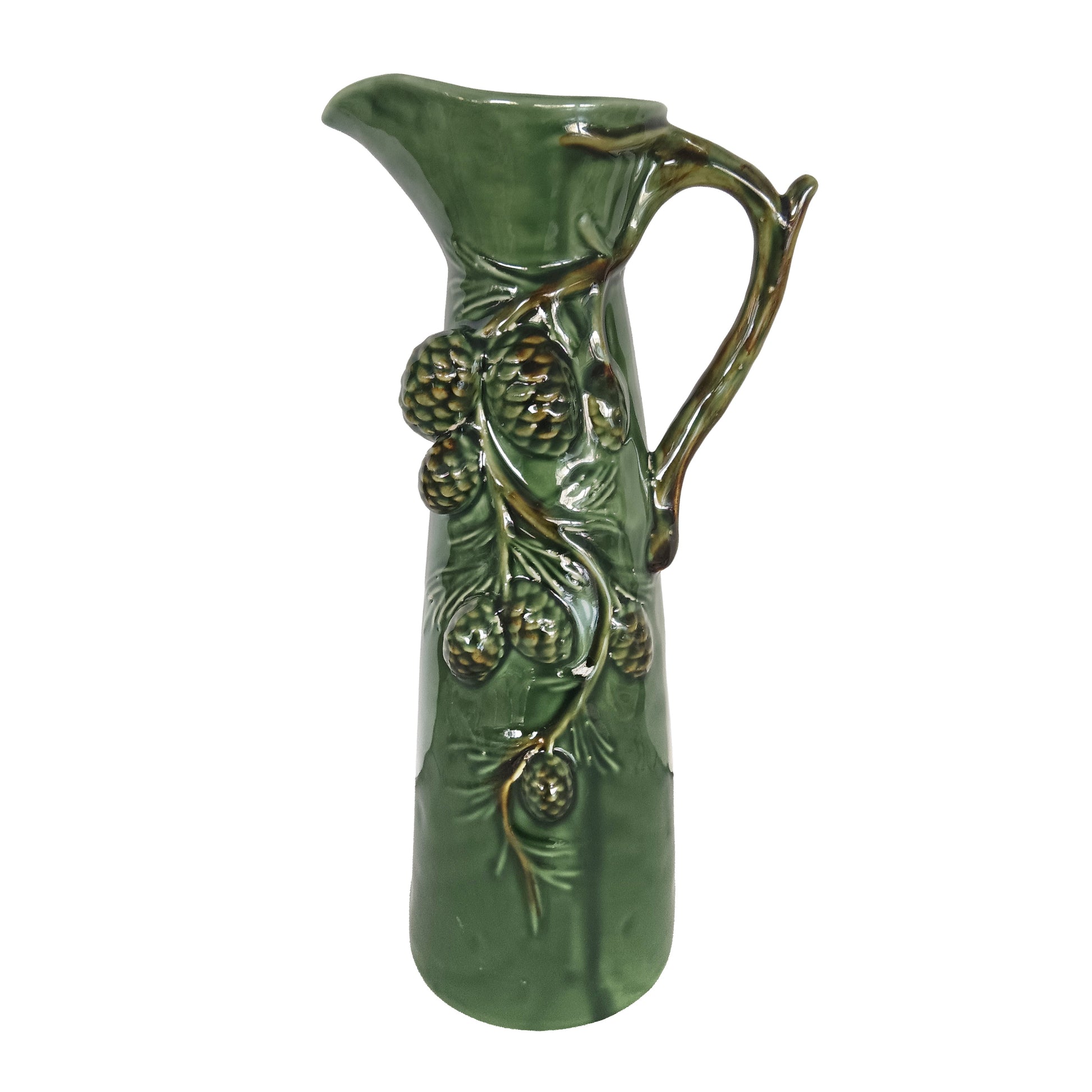 Embossed Dark Green Jug - My Christmas