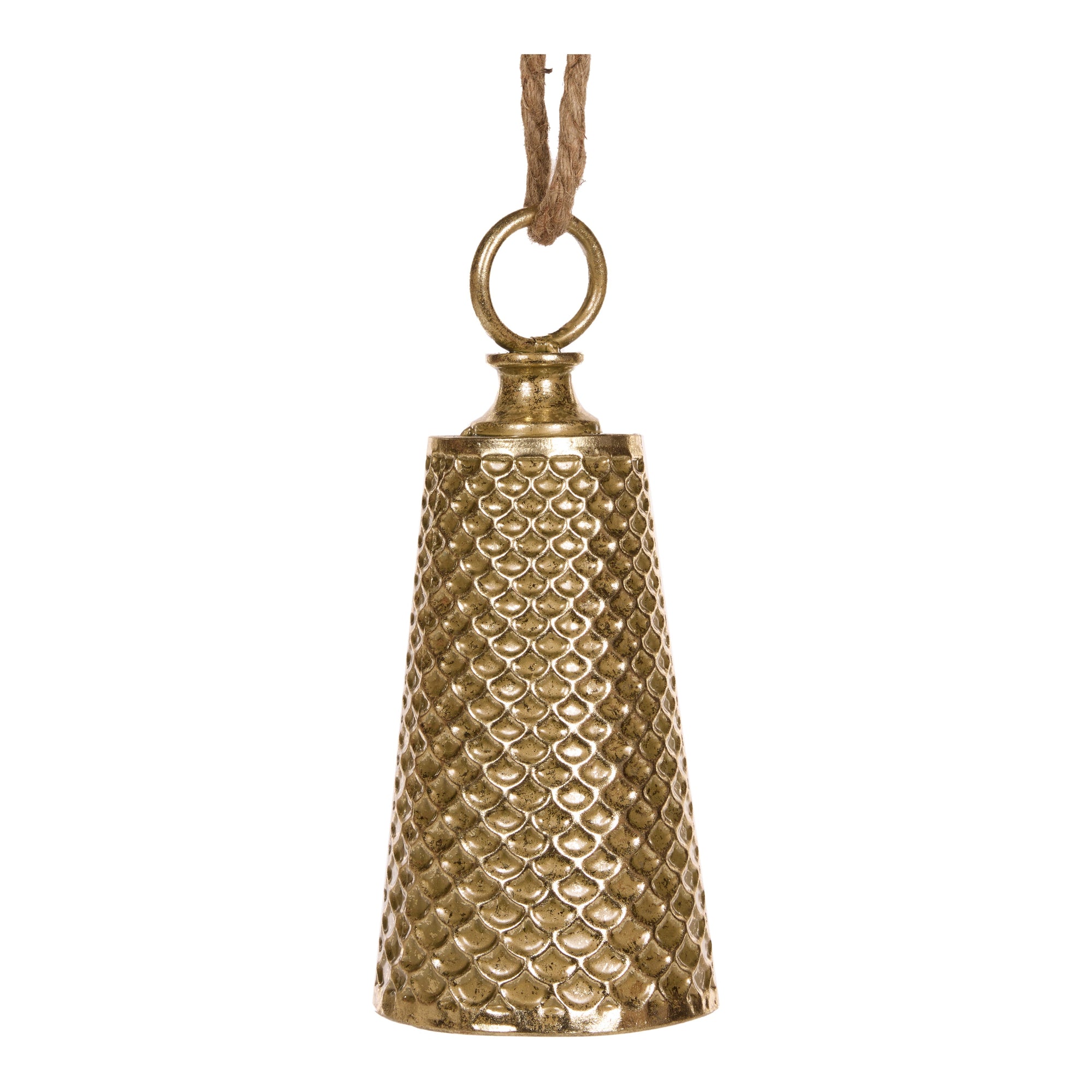 Embossed Gold Long Bell - My Christmas