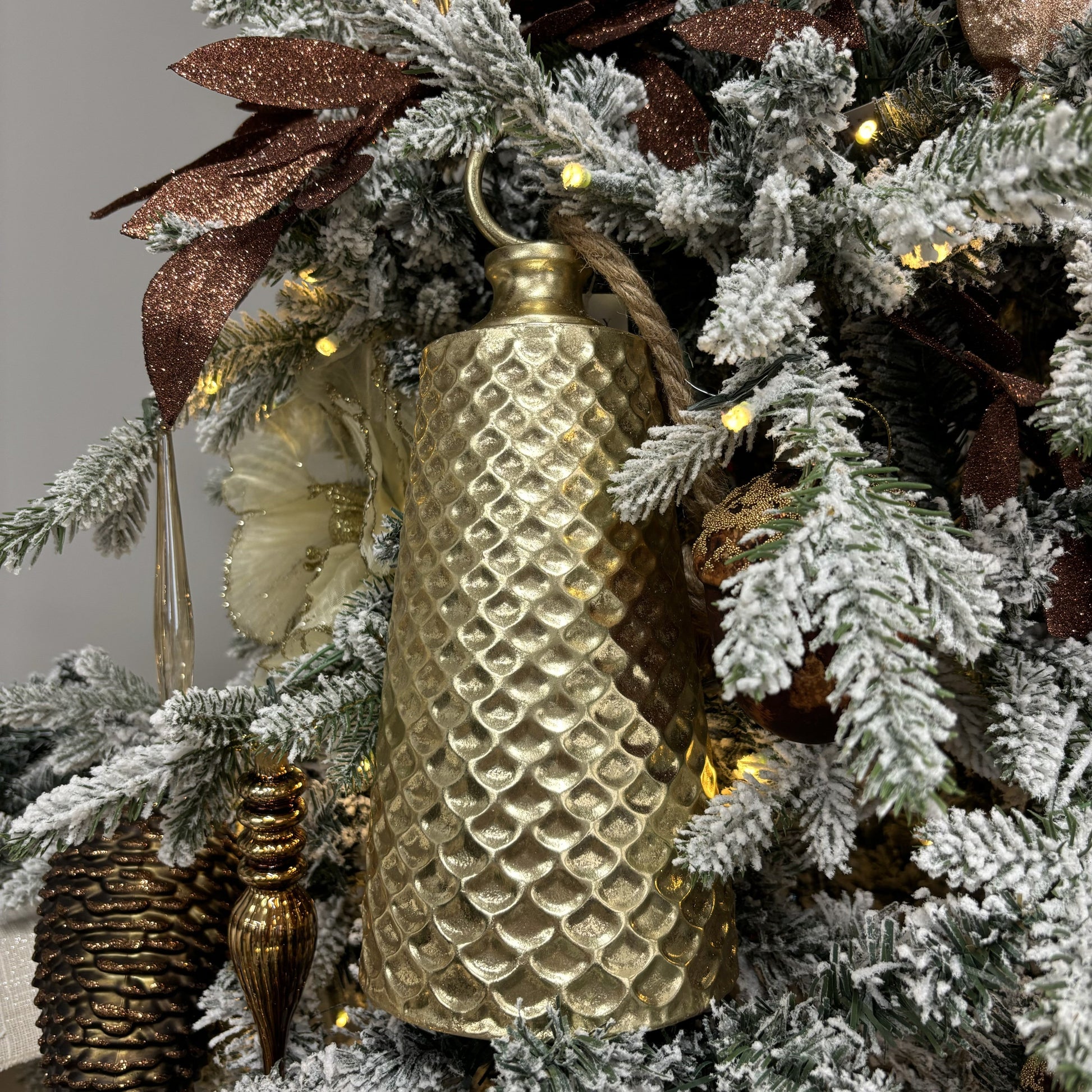 Embossed Gold Long Bell - My Christmas