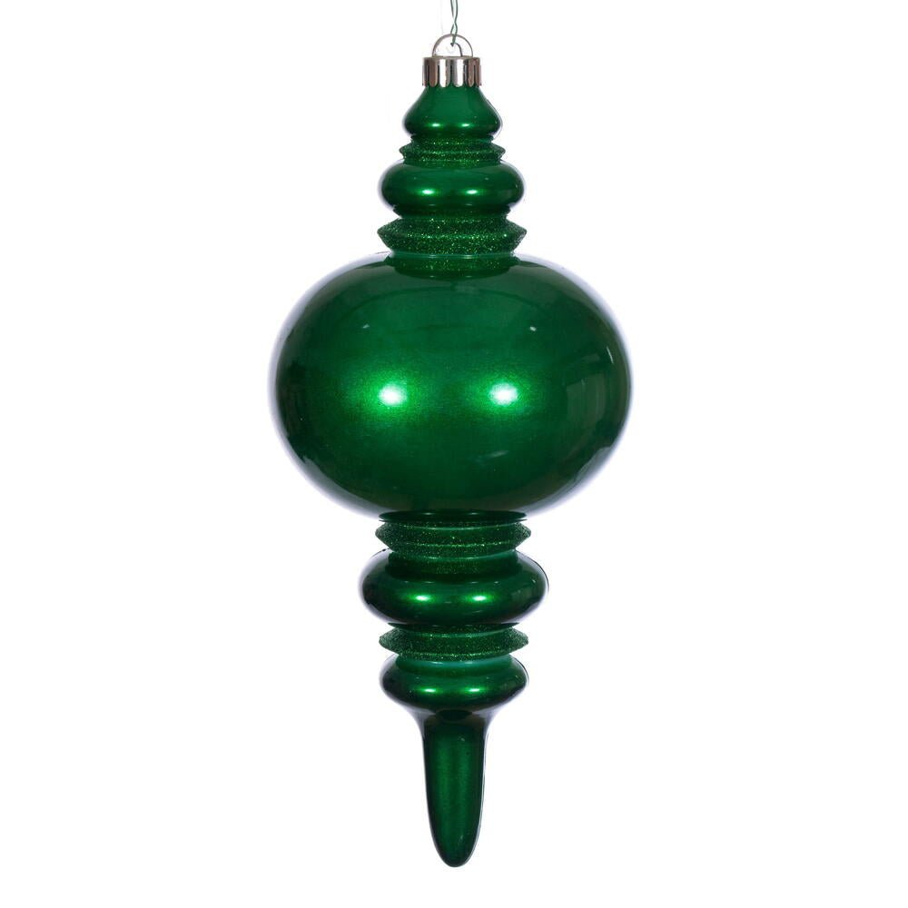 Emerald Candy Glitter Finial - 33cm - My Christmas