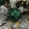 Emerald Candy Net Glitter Bauble - 10cm - My Christmas