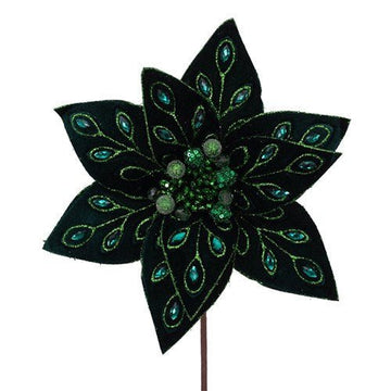 Emerald Jewelled Poinsettia - My Christmas