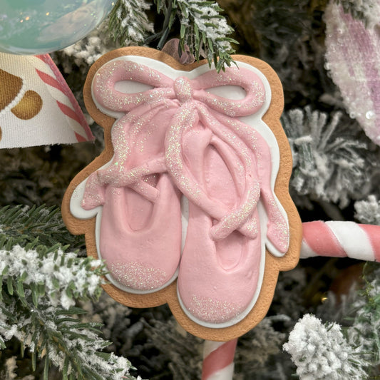 Enchanted Ballet Slippers Biscuit Ornament - My Christmas