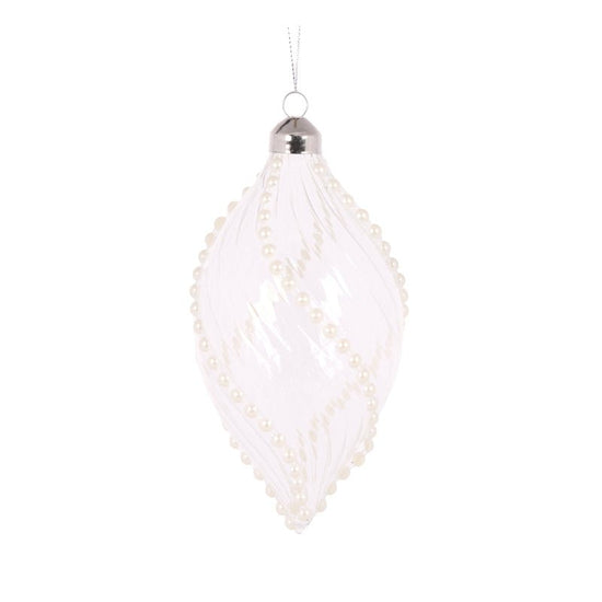 Etched Swirl Drop Bauble - My Christmas