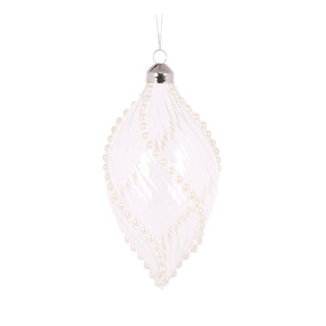 Etched Swirl Drop Bauble - My Christmas
