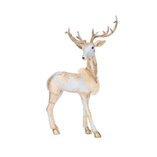 Exquisite Blue Jacquard Standing Reindeer - My Christmas