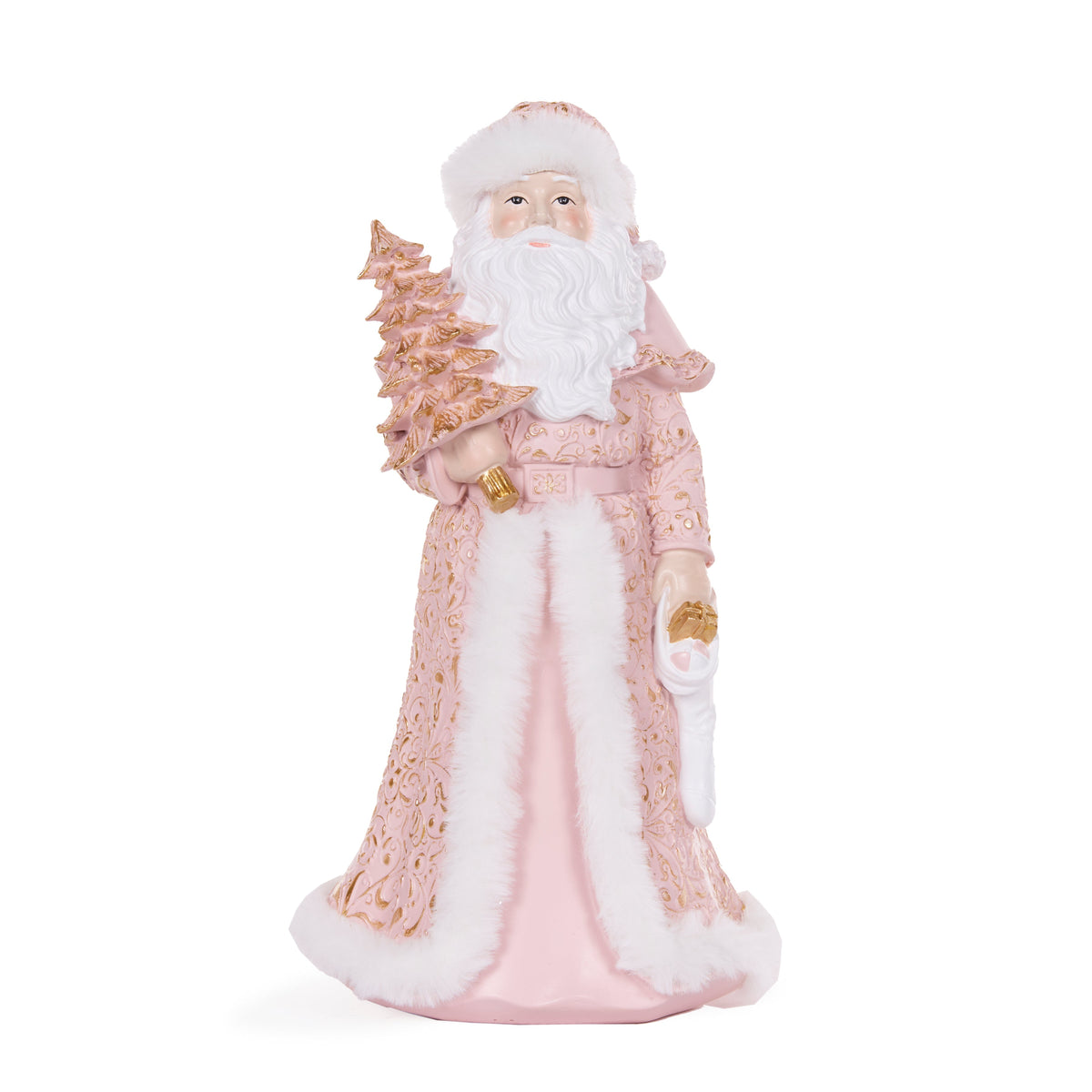 Exquisite Pink Santa With Fur - My Christmas