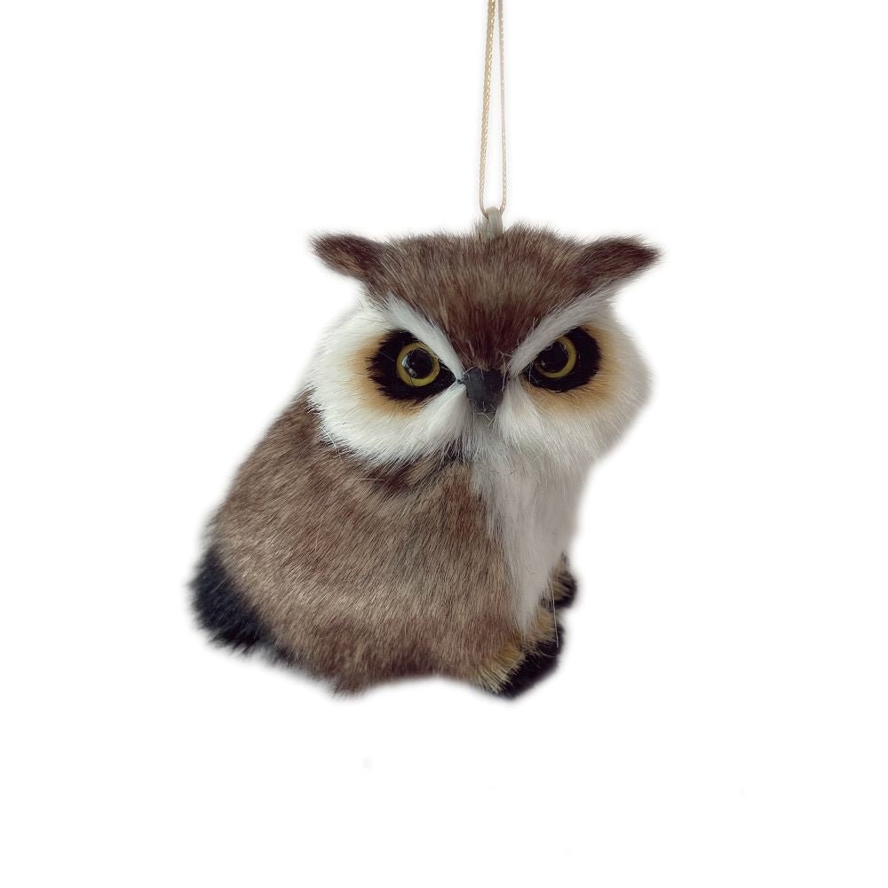 Faux Fur Owl Ornament - My Christmas