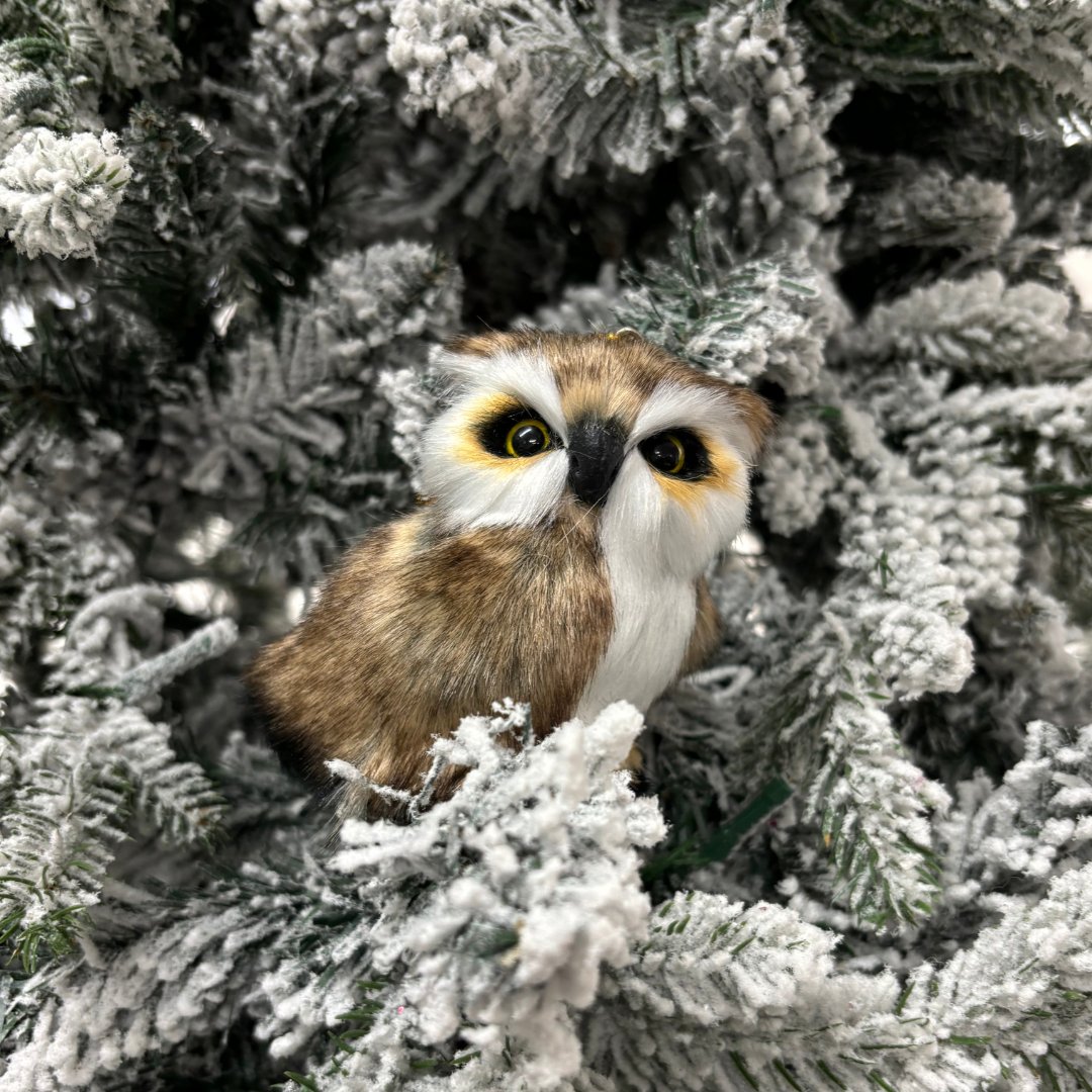 Faux Fur Owl Ornament - My Christmas