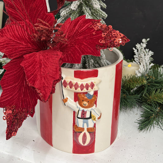 Festive Balancing Bear Pot - My Christmas