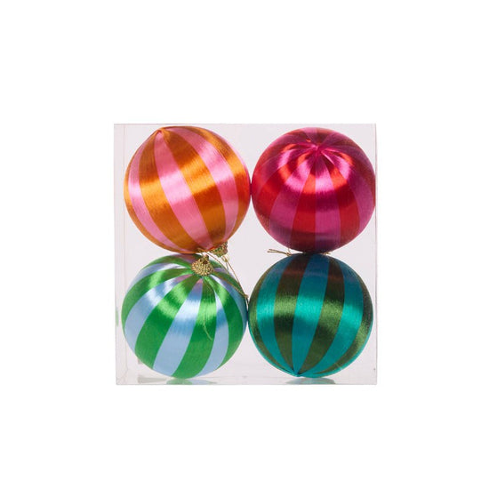 Festive Joy Silk Baubles - Pack of 4 - My Christmas