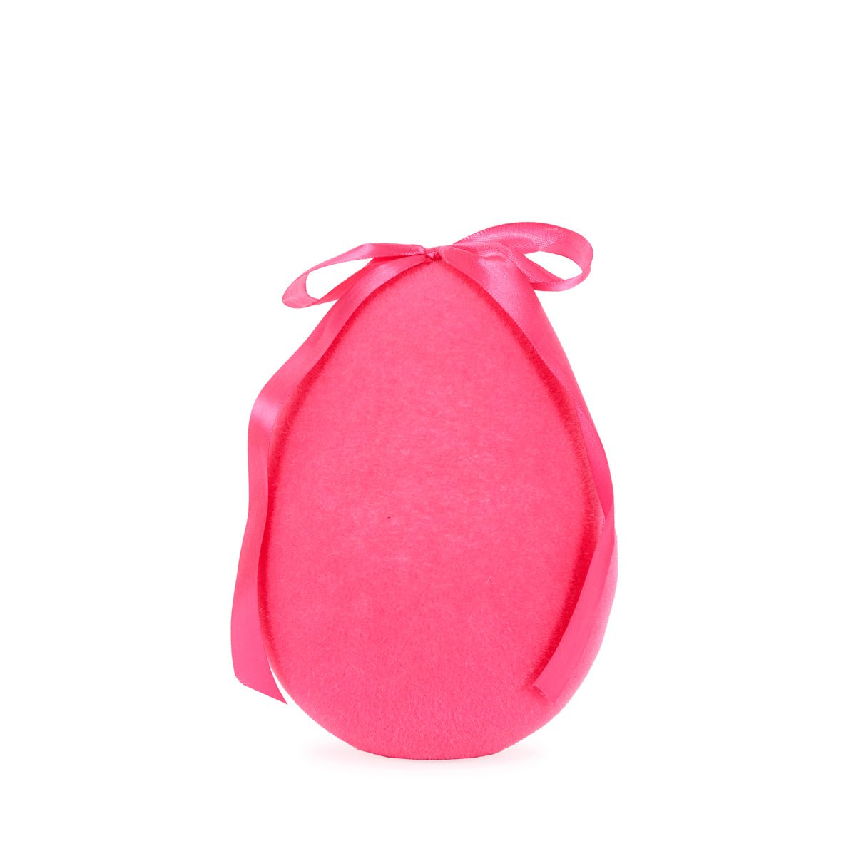 Flocked Egg with Bow Fuchsia - Assorted Sizes - My Christmas