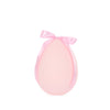 Flocked Egg with Bow Pink - Assorted Sizes - My Christmas