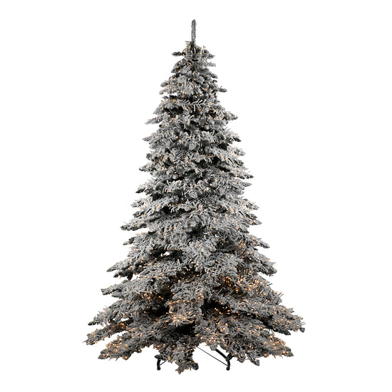 Flocked Pine Snow Tree with Thousands of LED Lights - My Christmas