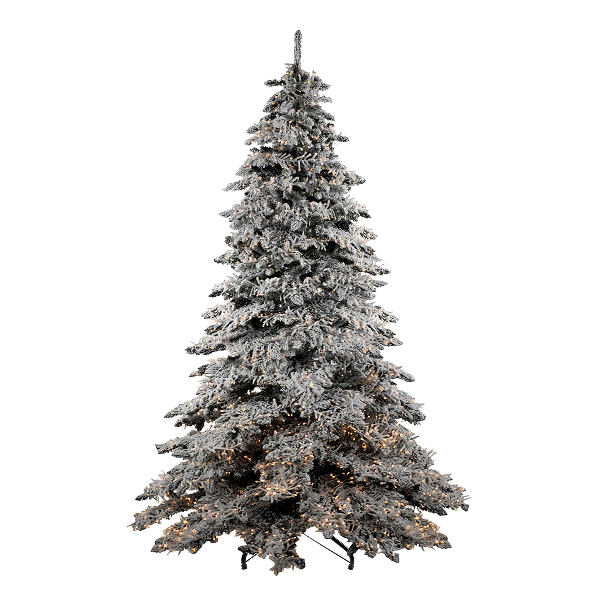 Flocked Pine Snow Tree with Thousands of LED Lights - My Christmas