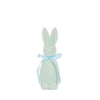 Flocked Rabbit with Bow Aqua - Assorted Sizes - My Christmas